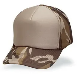 Cameo Sports CS-84WP Plain Front Brown Camo Winter Foam Cap