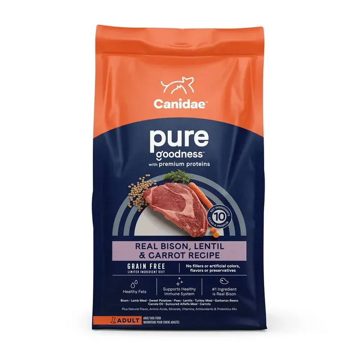 Canidae Pure Adult Dry Dog Food – Limited Ingredient Diet, Bison