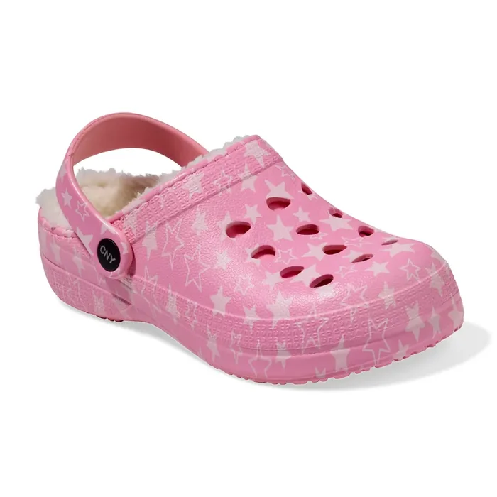 Capelli Girl Fur Clog Stars. Pink. Size 1/2