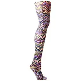 Celeste Stein Womens Tights-Queen-Blue Fleur Missoni