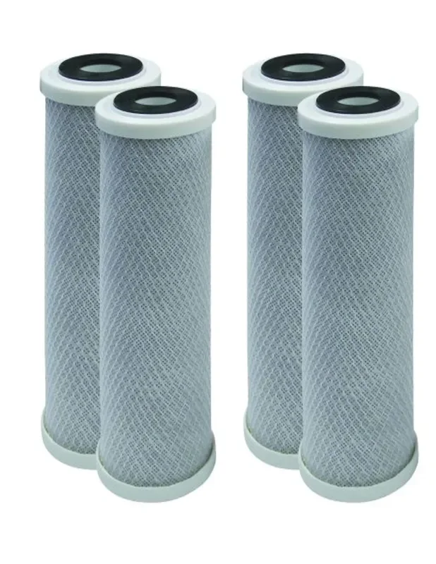 CFS – 4 Pack Carbon Block Water Filter Cartridges Compatible with Pentek CFB-PB10 Models – Removes Bad Taste and Odor – Whole House Replacement Filter Cartridge – 5 Micron