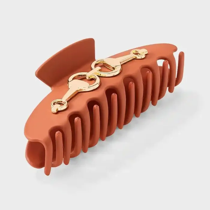 Chain Link Detailed Hair Claw Clip – A New Day™ Brown/Gold
