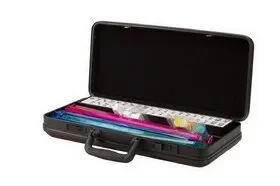 CHH 2400HBGP-WHT Deluxe Burgundy Hard Case Mah Jong