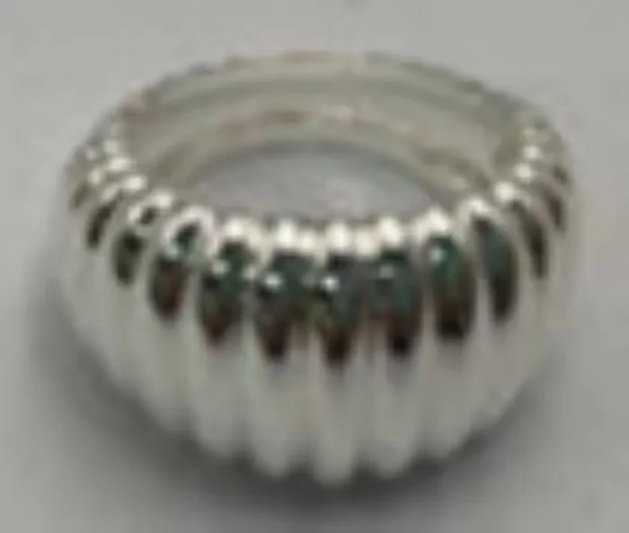City by City Silver Large Ribbed Band Ring