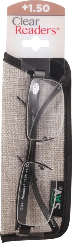 Clear Readers +1.50 Eyeglasses 1 ea Card