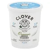 Clover Yogurt, Greek, Nonfat, Organic, Plain