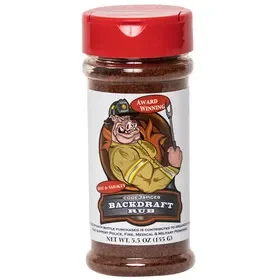 Code 3 Spices BD6 Backdraft Rub Hot and Smokey BBQ Seasoning 5.5 oz