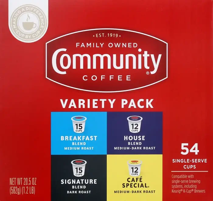 Community Coffee Variety Pack – 54 ct