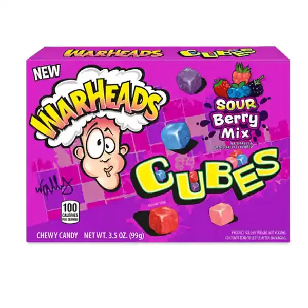 Concession Candy – Warheads Berry Candy Cubes