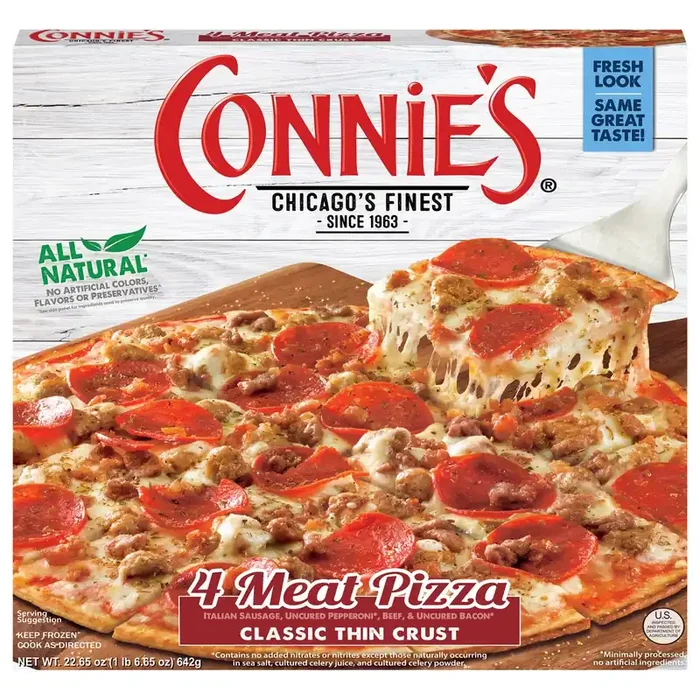 Connie‘s Classic Thin Crust 4 Meat Pizza 22.65 oz
