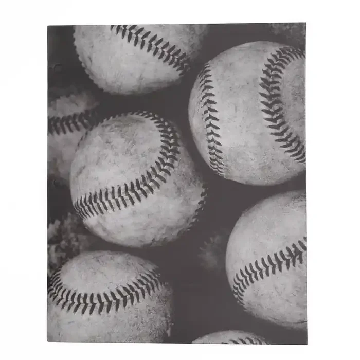 Continental Accessory Game Day Baseball 2 Pocket Paper Folder, School Supplies