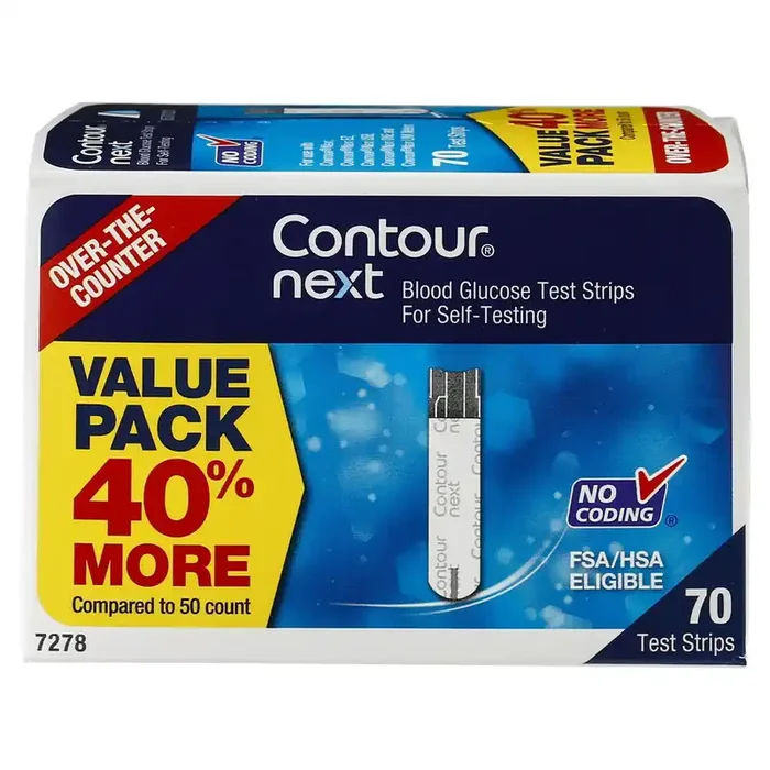 Contour Next Blood Glucose Test Strips Value Pack 70 ea