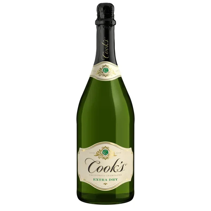 Cook‘s California Champagne Extra Dry White Sparkling Wine, 1.5L Bottle