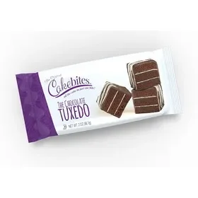 Cookies United Cakebites Chocolate Tuxedo, 8 Count, 1 Per Box, 96 Per Case, Price/Case