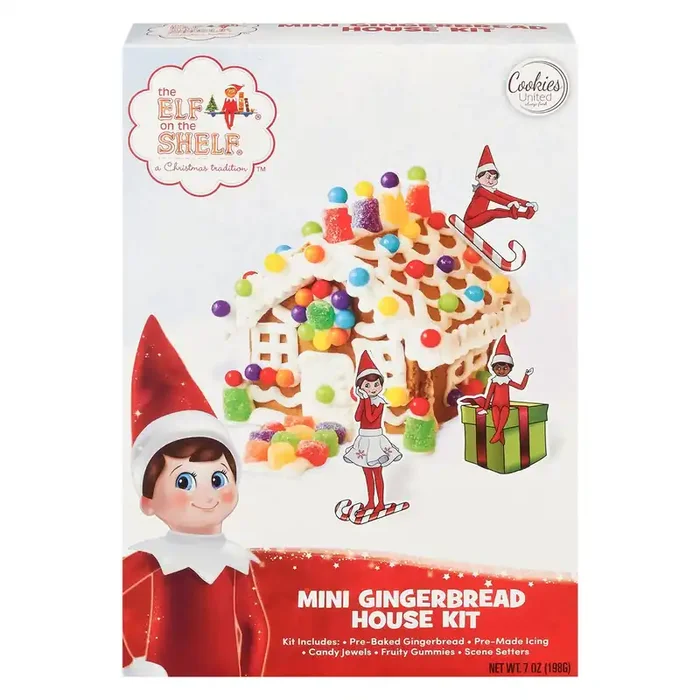 Cookies United Mini Elf on The Shelf Gingerbread House Kit
