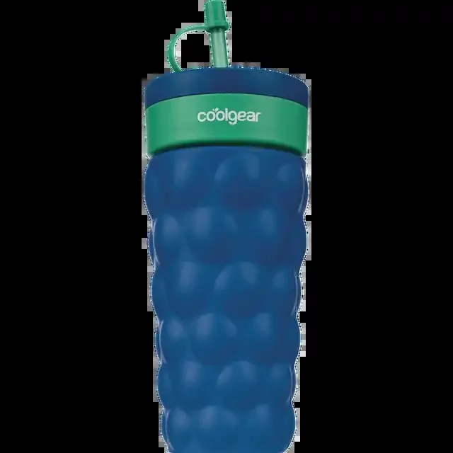 Cool Gear Go Grip Texture Tumbler, Light Blue & Green, 20 Oz