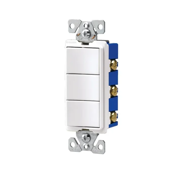 Cooper Wiring Devices 15-Amp Single-Pole Rocker Light Switch, White