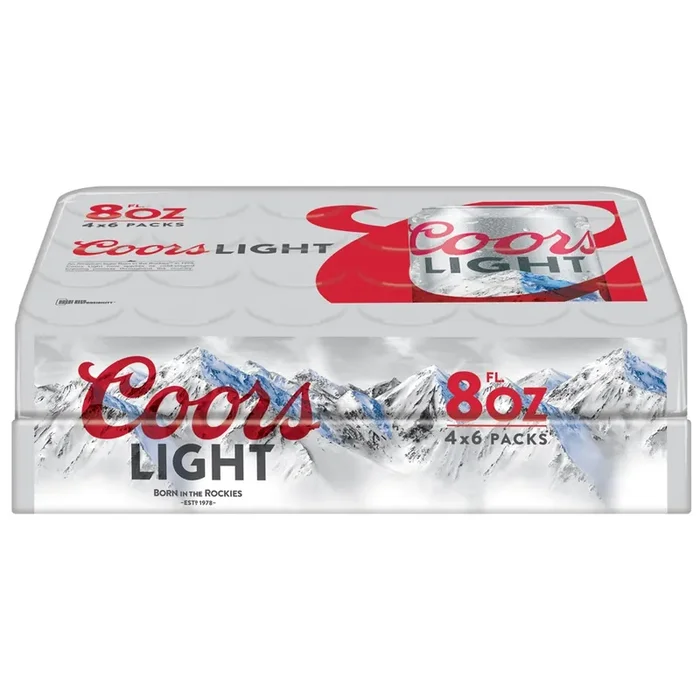 Coors Light 24-8 Oz Cans Plastic Wrap