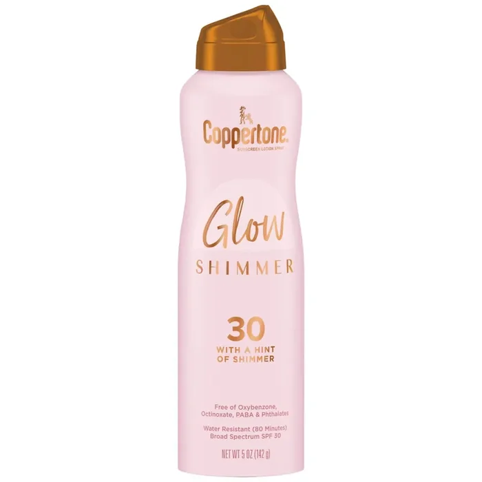 Coppertone Glow Sunscreen Spray – SPF 30 – 5oz