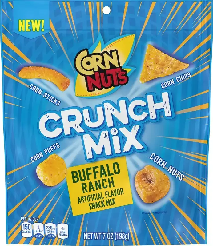 Corn Nuts Crunch Mix Buffalo Ranch Snack Mix, 7 oz Bag
