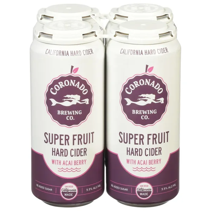 Coronado Brewing Co. Super Fruit Hard Cider with Acai Berry 4 – 16 fl oz Cans