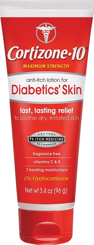Cortizone-10 Maximum Strength for Diabetics‘ Skin Anti-Itch Lotion 3.4 oz