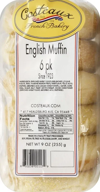 Costeaux English Muffin 6 ea