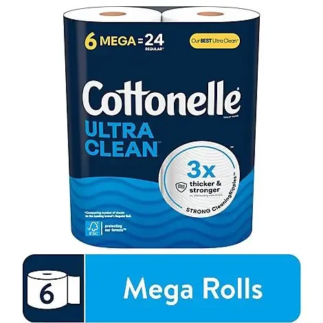 Cottonelle Clean & Comfort Mega Rl Bath Tissue 6 Pack – 6 Roll