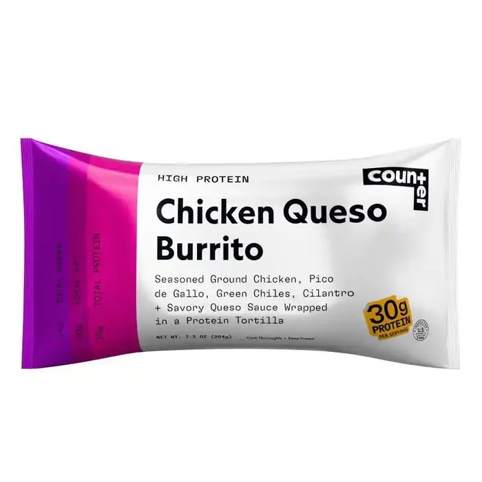 Counter Frozen Chicken Queso Burrito – 7.2oz