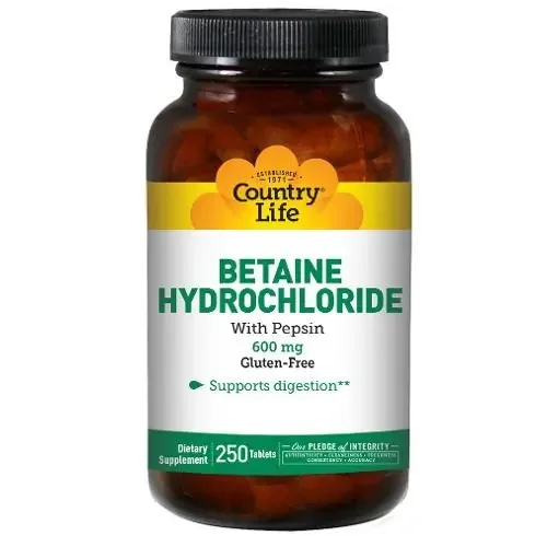 Country Life Betaine Hydrochloride 250 ea