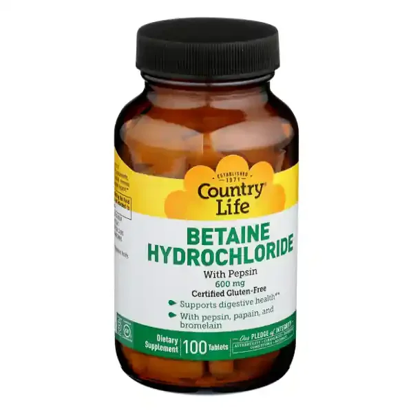 Country Life Betaine Hydrochloride With Pepsin