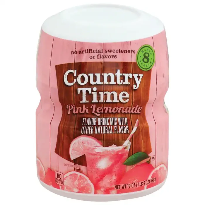 Country Time Pink Lemonade Naturally Flavored with other natural flavor Powdered Drink Mix, 19 oz Canister