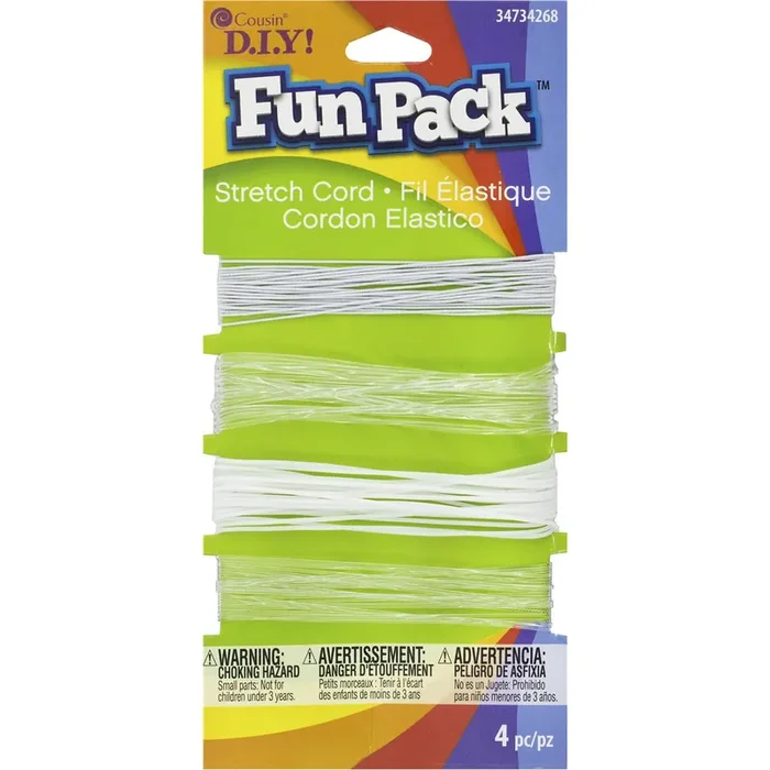 Cousin White/Clear Stretch Cord