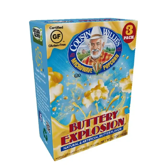 Cousin Willie‘s Microwave Popcorn