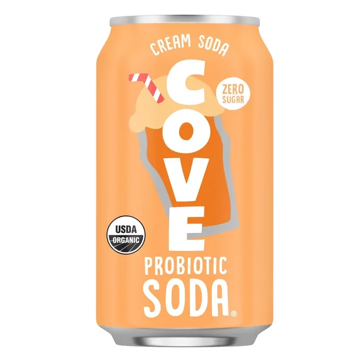 Cove Organic Zero Sugar Probiotic Soda – Cream Soda
