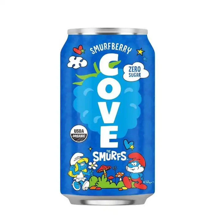 Cove Smurfberry Probiotic Soda – 12 fl oz Can