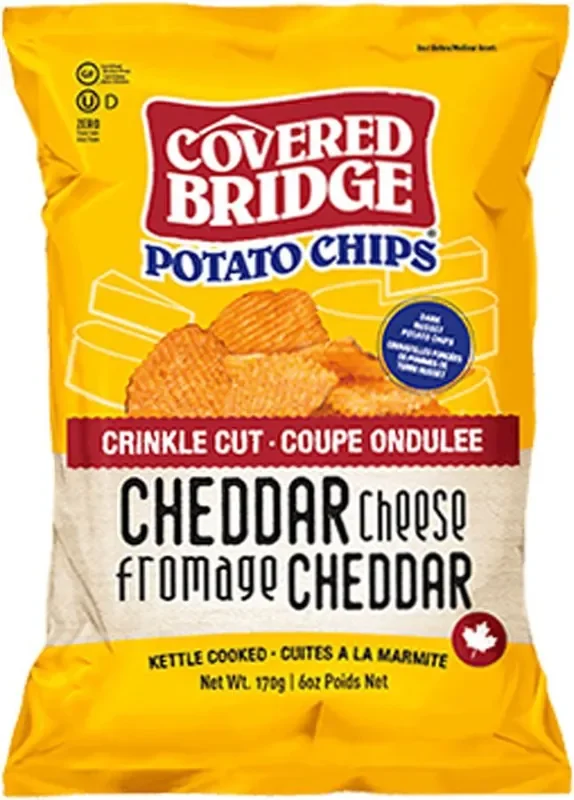 Covered Bridge Cheddar Crinkle Cut Potato Chips