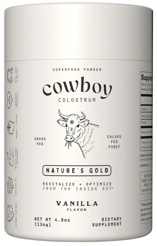 Cowboy Colostrum Nature‘s Gold Vanilla Grass-Fed Colostrum