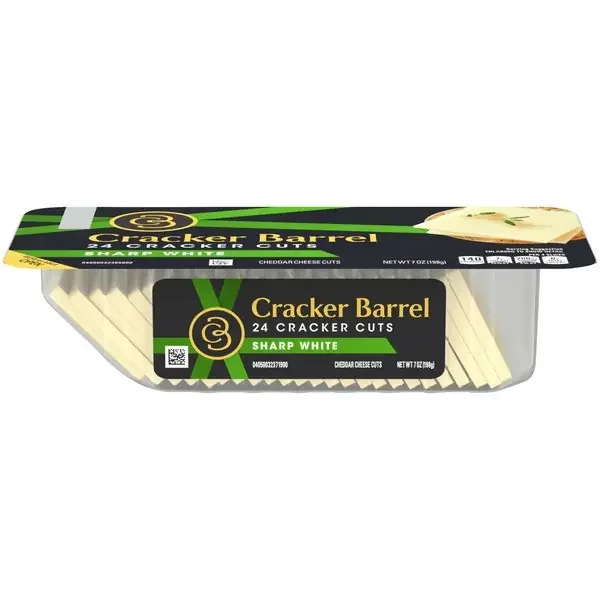 Cracker Barrel Cracker Cuts Sharp White Cheddar Cheese Slices