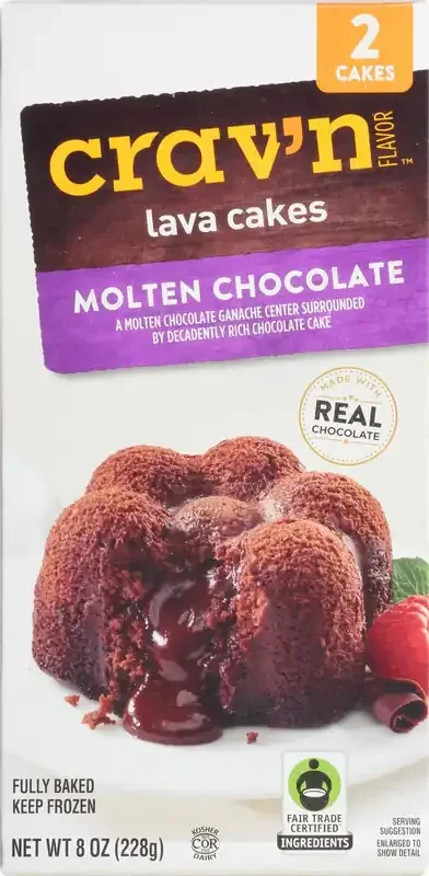 Crav‘N Flavor Molten Chocolate Lava Cakes 2 Ea
