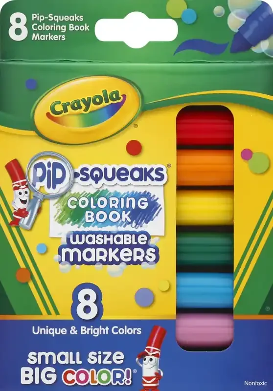 Crayola 3+ Coloring Book Washable Markers 8 ea