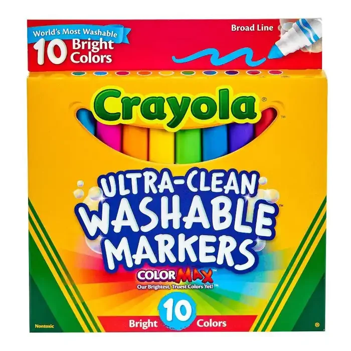 Crayola Ultra-Clean Markers Broad Line Washable Bright