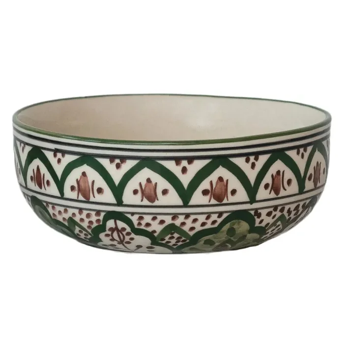 Creative Co-Op Hand Painted Stoneware Bowl