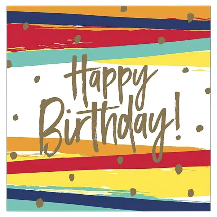 Creative Converting Birthday Stripes Lunch Napkin