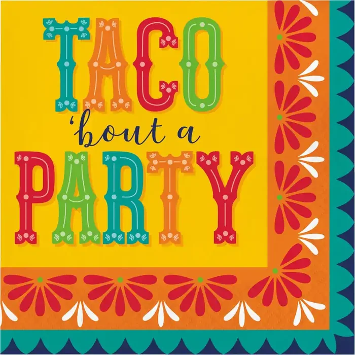 Creative Converting Fiesta Pottery Theme Taco ‘Bout Party Lunch Napkins