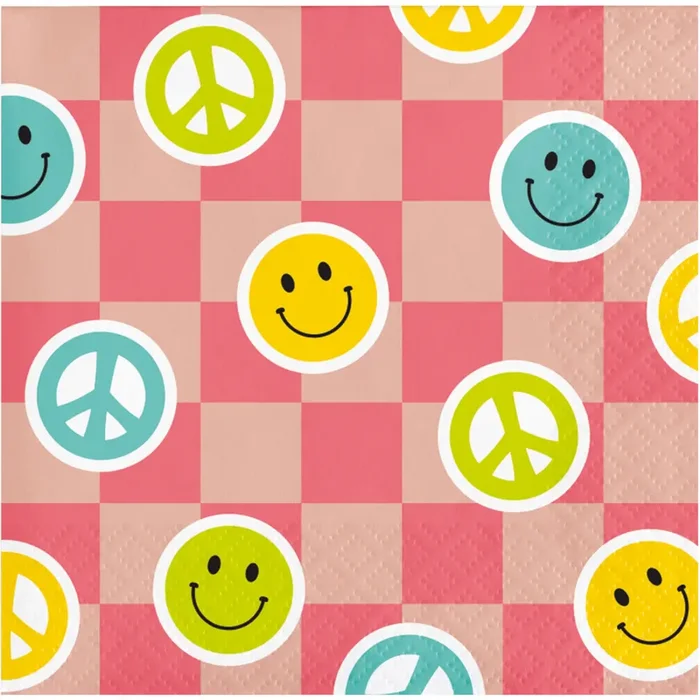Creative Converting Flower Power Beverage Napkin
