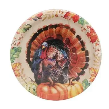 Creative Converting Harvest Turkey 7 Inch Plate