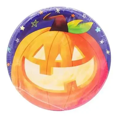 Creative Converting Haunted Pumpkin 9 Inch Plate