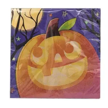 Creative Converting Haunted Pumpkin Beverage Napkin