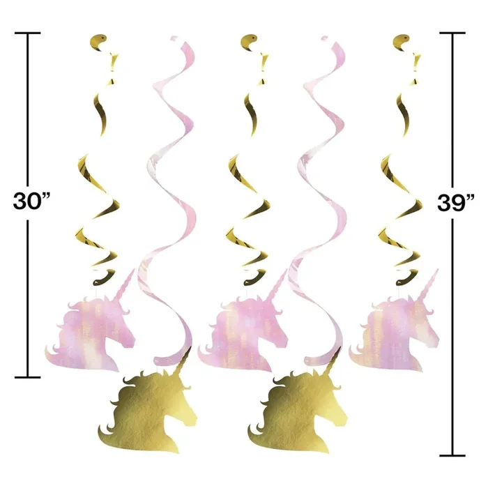 Creative Converting Unicorn Sparkle Dizzy Danglers